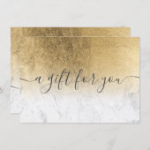 marmer yellow folie ombre gift certificate (Voorkant / Achterkant)