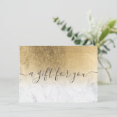 marmer yellow folie ombre gift certificate (Staand voorkant)