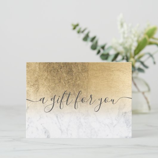 marmer yellow folie ombre gift certificate (Staand voorkant)