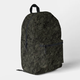 Marmer Zijde Moire Patroon in Camouflage Bruin Bedrukte Rugzak