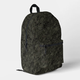 Marmer Zijde Moire Patroon in Camouflage Bruin Bedrukte Rugzak