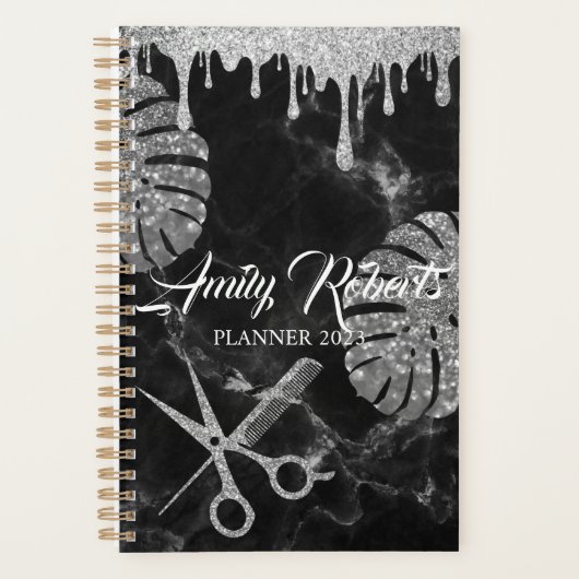 Marmer Zilver Bruisende Salon Planner (Voorkant)