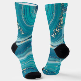 Marmer & Zilver Glitter Soks Sokken