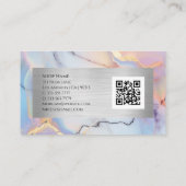 Marmer & Zilver, QR-Code Visitekaartje (Achterkant)