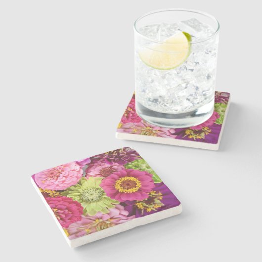 Marmer Zinnia Onderzetter (Zijkant)