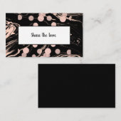 marmer zwart aanbevelingskaartje (Voorkant / Achterkant)