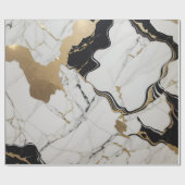 marmer Zwart / goud Cadeaupapier (Vlak)