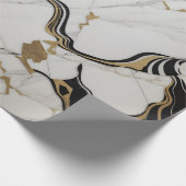 marmer Zwart / goud Cadeaupapier (Hoek)