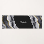 Marmer Zwart Goud Personaliseer Yogamat (Voorkant (horizontaal))
