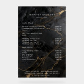 Marmer, Zwart-Goud, Salon Acryl Bord (Voorkant)