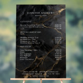 Marmer, Zwart-Goud, Salon Acryl Bord (Neutraal)