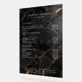 Marmer, Zwart-Goud, Salon Acryl Bord (Hoek)