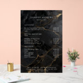 Marmer, Zwart-Goud, Salon Acryl Bord (Huwelijk)