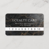 Marmer, Zwart-Goud, Salon Loyaliteit Visitekaartje (Voorkant)