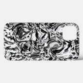 Marmer-zwart-wit patroon Case-Mate iPhone case (Achterkant (horizontaal))