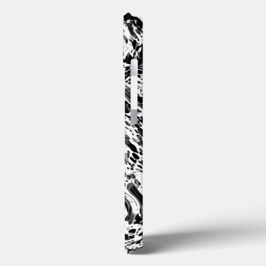 Marmer-zwart-wit patroon Case-Mate iPhone case (Achterkant / Links)