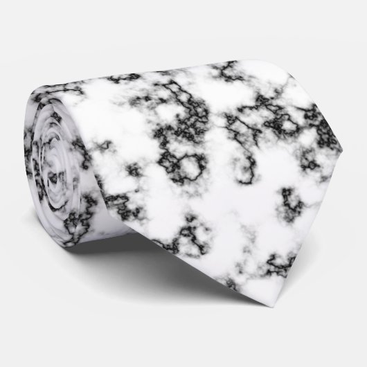 Marmer zwarte en witte achtergrond stropdas (Opgerold)