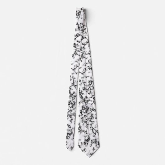 Marmer zwarte en witte achtergrond stropdas (Achterkant)