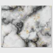 Marmer zwarte goudsteen ziet er elegant uit cadeaupapier (Vlak)