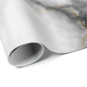 Marmer zwarte goudsteen ziet er elegant uit cadeaupapier (Rol Hoek)