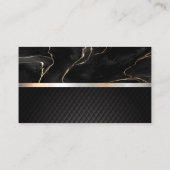 Marmer | Zwarte tegel | Vastgoedlogo Visitekaartje (Achterkant)