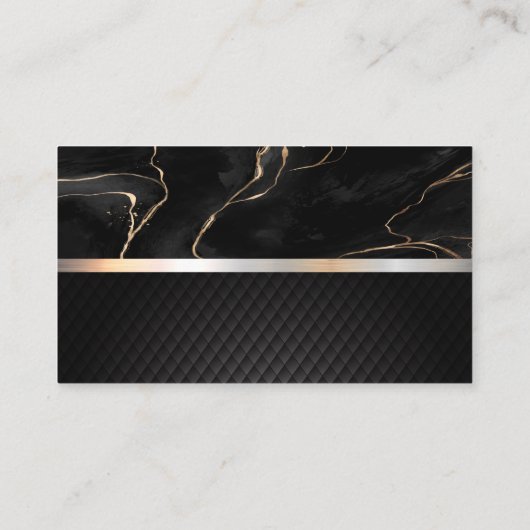 Marmer | Zwarte tegel | Vastgoedlogo Visitekaartje (Achterkant)