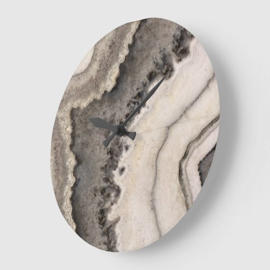 Marmer zwarte witte kiezelsteen grote klok (Hoek)