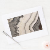 Marmer zwarte witte kiezelsteen rechthoekige sticker (Envelop)