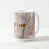 Marmerbeker met eigen naam | Gepersonaliseerde gou Koffiemok (Voorkant rechts)