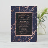 marmerbruiloft met marmer van marmer roos kaart (Staand voorkant)