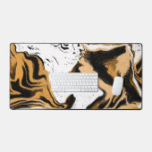 Marmerbruin en zwart Luipaard Print Bureaumat (Keyboard & Muis)