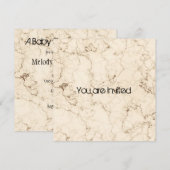 Marmercrème Baby shower Kaart (Voorkant / Achterkant)