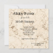 Marmercrème Baby shower Kaart (Achterkant)