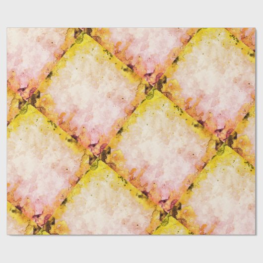 Marmerdiamant driehoekig ontwerp cadeaupapier (Vlak)