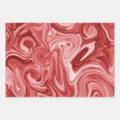 Marmered Paint Kerstmis Kleuren Rode Groene Campag Inpakpapier Vel (Voorkant 3)