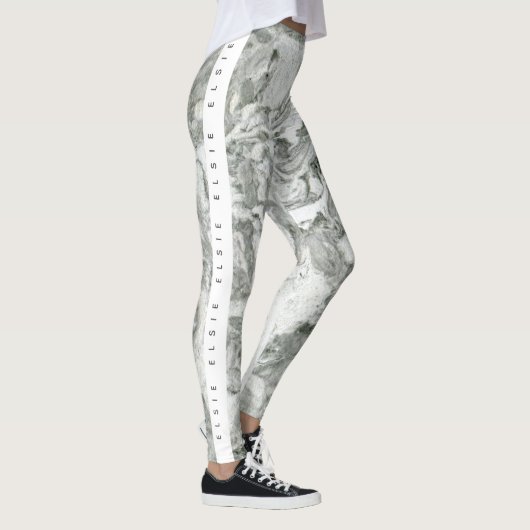marmereffect gepersonaliseerd leggings (Rechts)