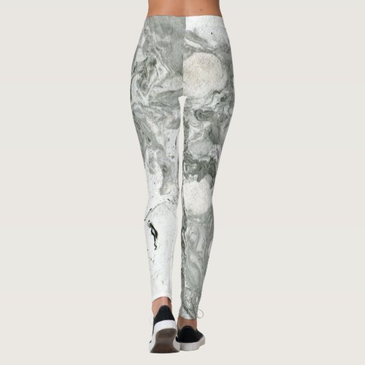 marmereffect gepersonaliseerd leggings (Achterkant)