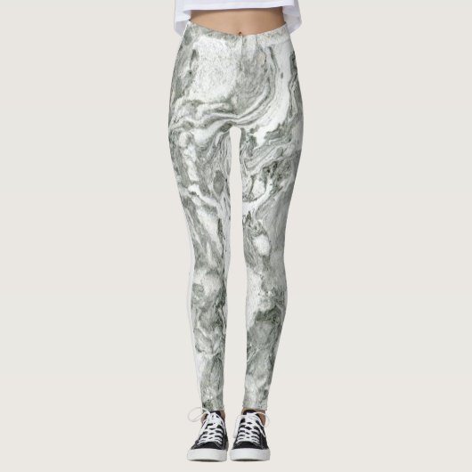 marmereffect gepersonaliseerd leggings (Voorkant)