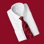 marmerelegant van roet en goudbraag stropdas<br><div class="desc">Een moderne en elegante Stropdas met een rood en gouden Agate Marble decor. Een geweldig cadeauidee voor hem.</div>