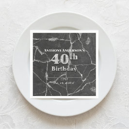 Marmeren 40e verjaardagsfeest servet