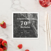 Marmeren 70e verjaardagsfeest servet (Insitu)