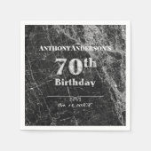 Marmeren 70e verjaardagsfeest servet (Voorkant)