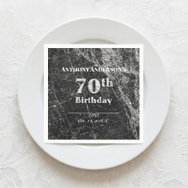 Marmeren 70e verjaardagsfeest servet