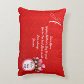 Marmeren Abstract Dubbelzijdig 2 Design Flowers Mo Accent Kussen (Achterkant (Verticaal))