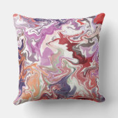 Marmeren Abstract rood Sierkussen – Modern Liquid (Achterkant)