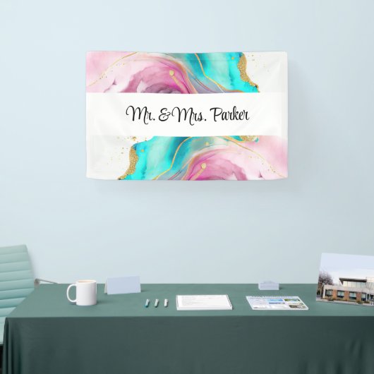 Marmeren Abstracte Banner (Beurs)