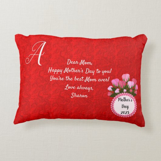 Marmeren Abstracte Dubbelzijdige 2 Ontwerpen Bloem Accent Kussen (Achterkant)