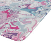 Marmeren Abstracte Roze en Blauwe Snijplank (Hoek)