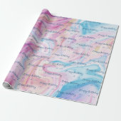 Marmeren abstracte verjaardags swirl cadeaupapier (Uitgerold)