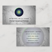 Marmeren achtercameralens licht visitekaartje (Voorkant / Achterkant)